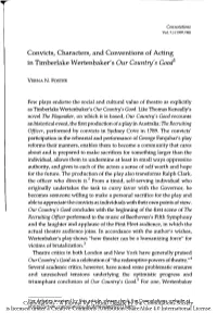 Convicts, Characters, and Conventions of Acting in Timberlake Wertenbaker's Our Country's Good1