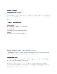 Farming Within Limits