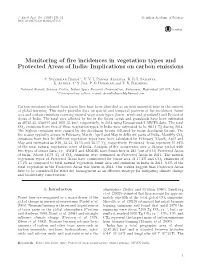 Monitoring of Fire Incidences in Vegetation Types and Protected