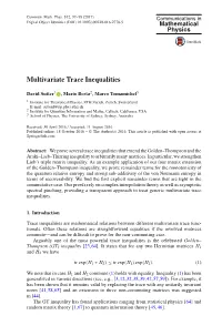 Multivariate Trace Inequalities