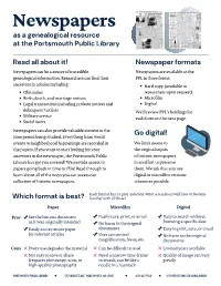 Newspaper Resource Guide