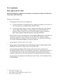 P5 TA(2003)0012 Basic Rights in the EU