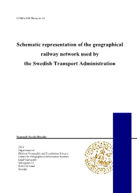 Schematic Representation of the Geographical Railway Network Used
