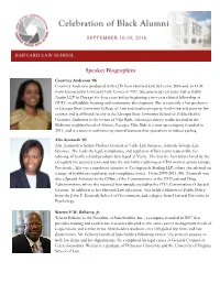 Speaker Biographies