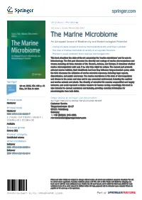 The Marine Microbiome an Untapped Source of Biodiversity and Biotechnological Potential
