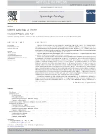 Uterine Sarcomas: a Review