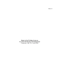 Annex 8 Report of the Working Group on Ecosystem