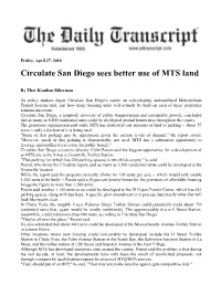 Circulate San Diego Sees Better Use of MTS Land