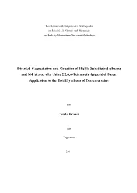 Directed Magnesiation and Zincation of Highly Substituted Alkenes and N-Heterocycles Using 2,2,6,6-Tetramethylpiperidyl Bases