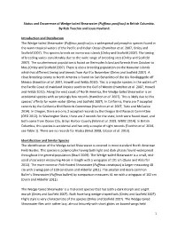 Status and Occurrence of Wedge-Tailed Shearwater (Puffinus Pacificus) in British Columbia. by Rick Toochin and Louis Haviland. I