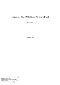 Universe, the CMI Global Network Fund