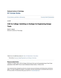 CAD for College: Switching to Onshape for Engineering Design Tools