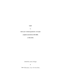 Guide to the EAST TIMOR QUESTION, 1975-2002 Compiled