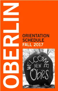 Linorientation Schedule Fall 2017