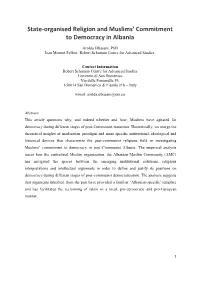 State-Organised Religion and Muslims' Commitment to Democracy In