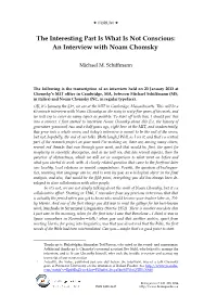 An Interview with Noam Chomsky