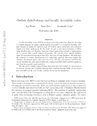 Arxiv:1609.06355V1 [Cs.CC] 20 Sep 2016 Outlaw Distributions And