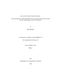 Beyond the Spectrum of Music: an Exploration