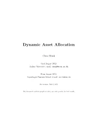Dynamic Asset Allocation