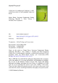 Fishing Cats in an Anthropogenic Landscape a Multi-Method
