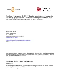 Handling Scalable Approximate Queries Over Nosql Graph Databases: Cypherf and the Fuzzy4s Framework