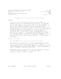 Internet Engineering Task Force (IETF) E