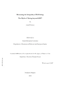 Measuring the Inequality of Well-Being: the Myth Of