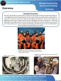 NASA-STD-3001 Technical Brief Mishaps During Entry, Descent and Landing Overview Overview