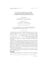 ON the NON–EXISTENCE of SHARPLY TRANSITIVE SETS of PERMUTATIONS in CERTAIN FINITE PERMUTATION GROUPS Peter Müller Gábor P. N
