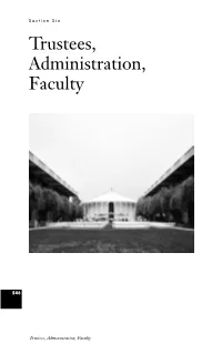 Trustees, Administration, Faculty
