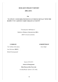 Research Project Report (Bba-2603)