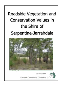 Roadside Vegetation and Conservation Values in the Shire Of