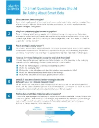 10 Smart Questions Investors Should Be Asking About Smart Beta
