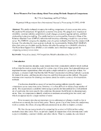 Error Measures for Generalizing About Forecasting Methods: Empirical Comparisons