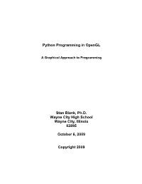 Python Programming in Opengl