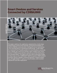 Smart Devices and Services Connected by CDMA2000 WHITE PAPER WHITE