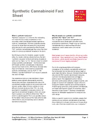 Synthetic Cannabinoid Fact Sheet