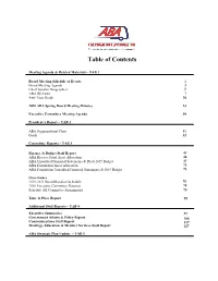 Table of Contents