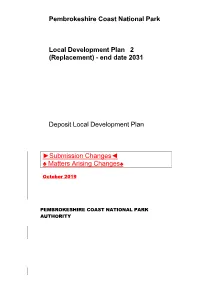 End Date 2031 Deposit Local Development Plan