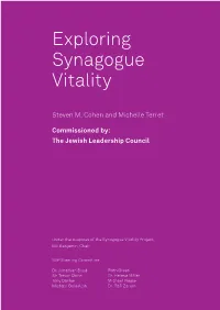 Exploring Synagogue Vitality