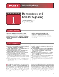 Homeostasis and Cellular Signaling