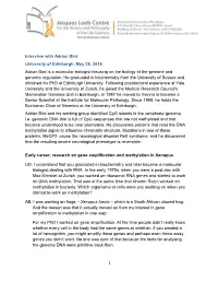Interview with Adrian Bird.Pdf