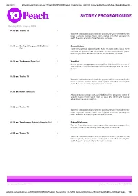 Sydney Program Guide