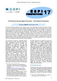 The Need to Counter Space Terrorism – a European Perspective