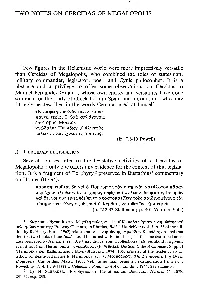 Two Notes on Cercidas of Megalopolis