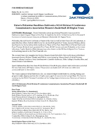 Union's Philamlee Headlines Daktronics NCAA Division II