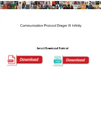 Communication Protocol Drager Xl Infinity