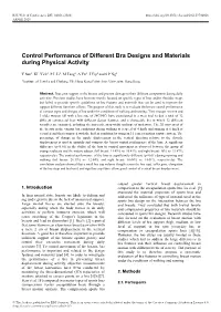 Control Performance of Different Bra Designs and Materials During Physical Activity