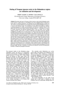 Dating of Neogene Igneous Rocks in the Halmahera Region: Arc Initiation and Development