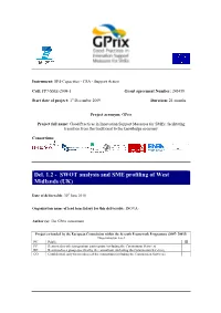 Del. 1.2 - SWOT Analysis and SME Profiling of West Midlands (UK)